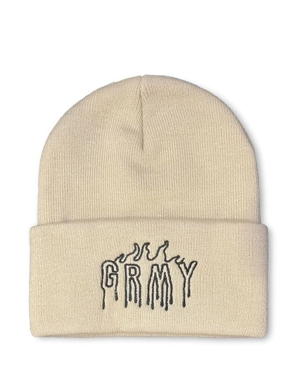 Gorro Grimey Back at You Beige Unisex