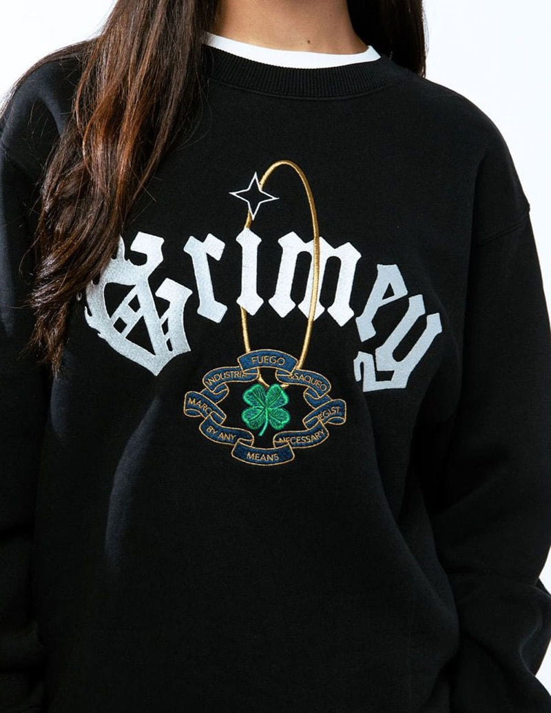 Sudadera Grimey Saoirse Vintage Negra Unisex