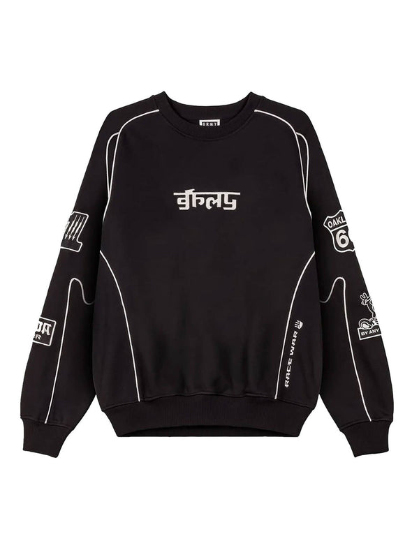 Sudadera Grimey Race War Vintage Negra Unisex