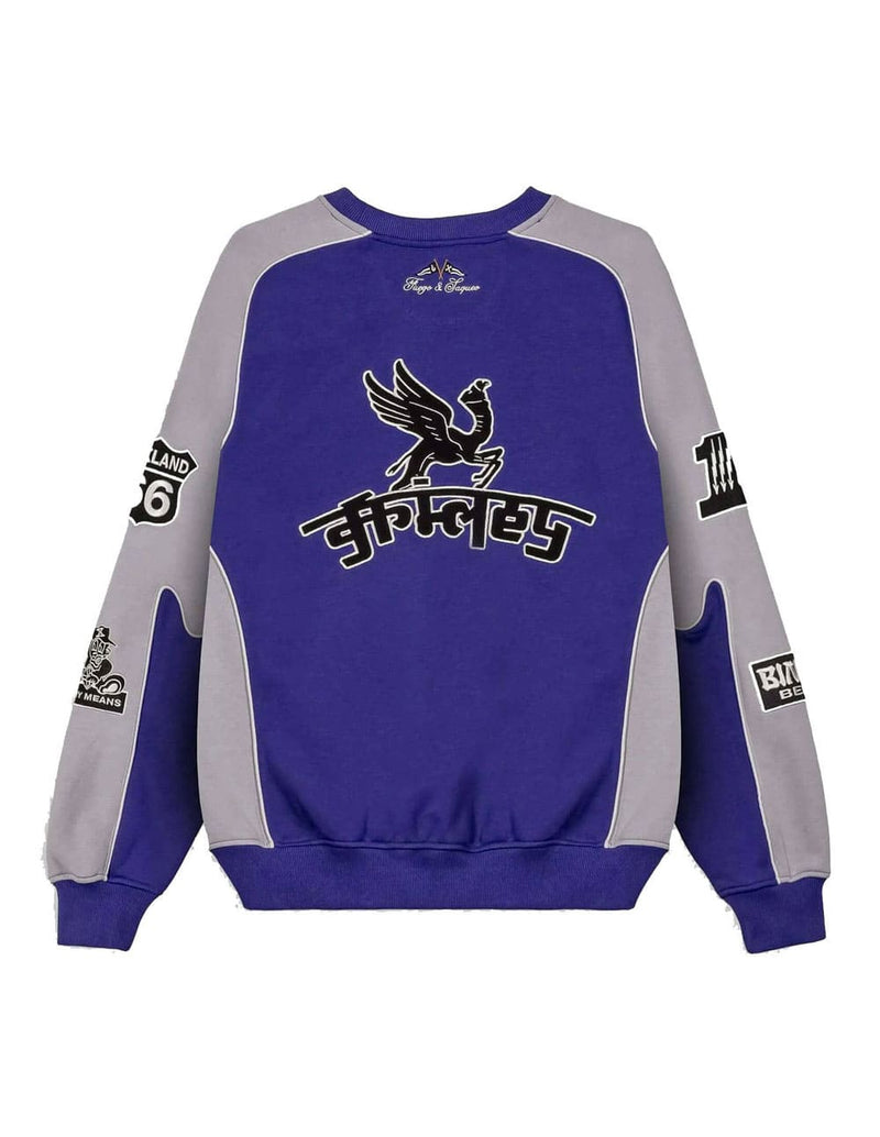 Sudadera Grimey Race War Vintage Azul Unisex