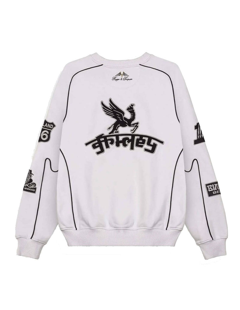 Sudadera Grimey Race War Vintage Gris Unisex