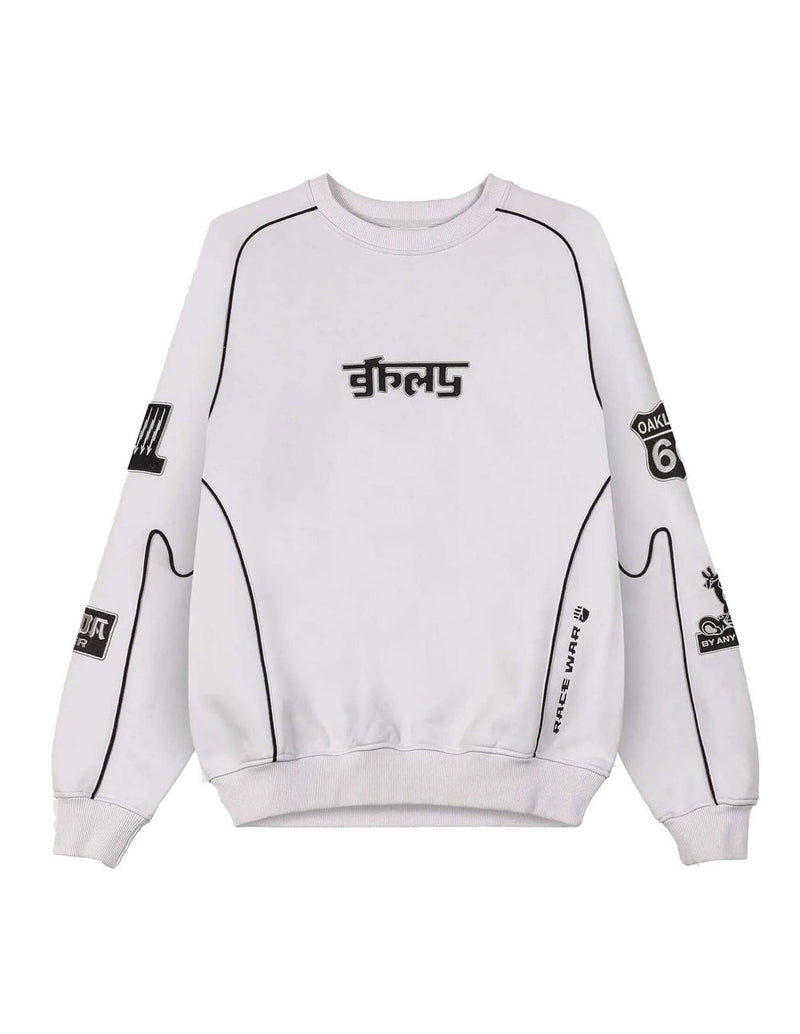 Sudadera Grimey Race War Vintage Gris Unisex