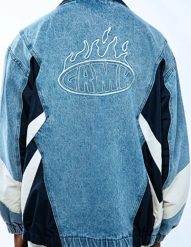 Chaqueta Vaquera Grimey Scratching Memories Azul Unisex