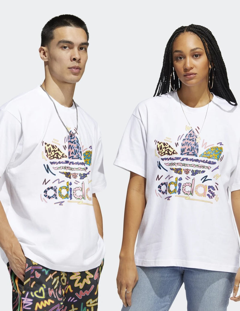 Camiseta adidas x Kris Andrew Small Love Unites Blanca Unisex