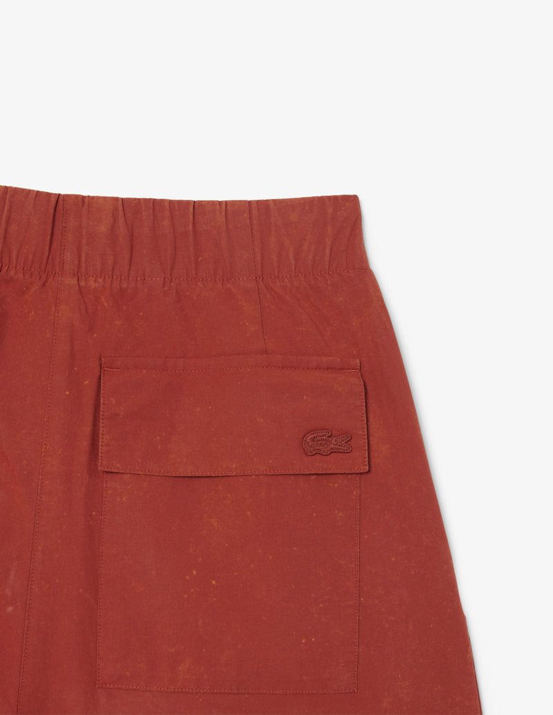 Pantalón Lacoste con Logo Oversized Naranja Mujer