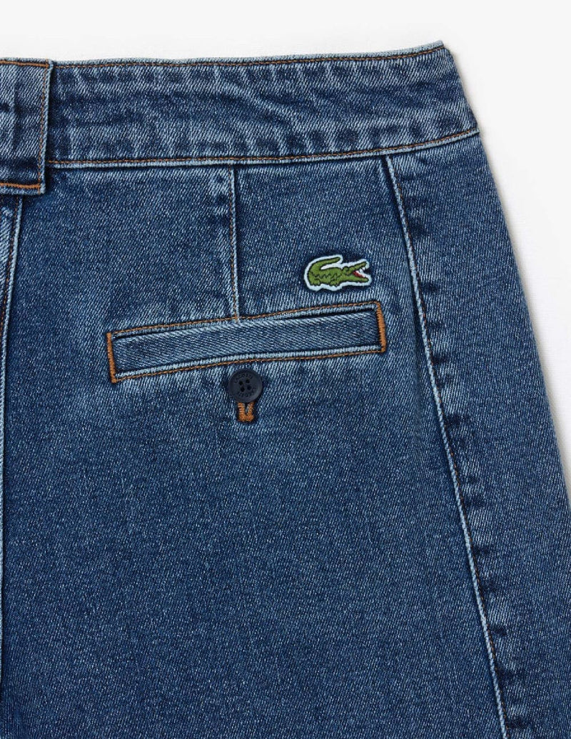 Pantalón Vaquero Lacoste Elástico Azul Mujer