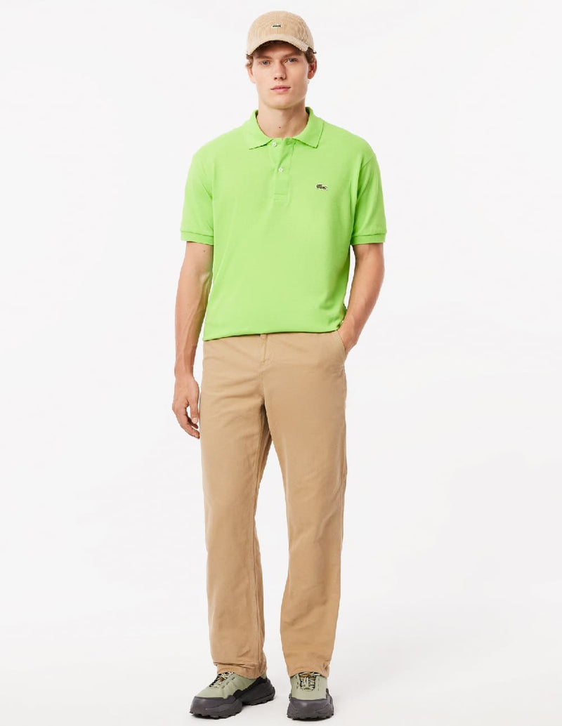 Pantalón Lacoste de Lona Beige Hombre