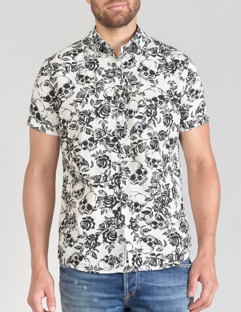 Camisa Le Temps des Cerises Krift Blanca y Negra Hombre