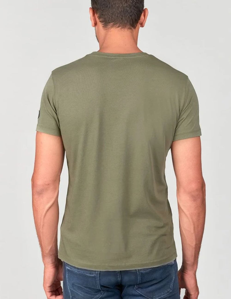 Camiseta Le Temps des Cerises Ray Verde Hombre