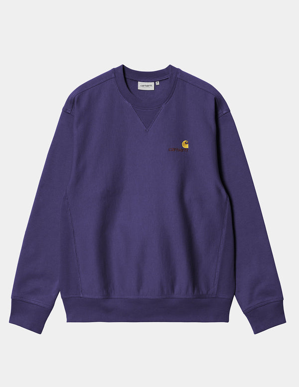 Sudadera Carhartt WIP American Script Morada Hombre