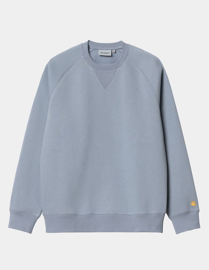 Sudadera Carhartt WIP Chase con Logo en la Manga Gris Hombre