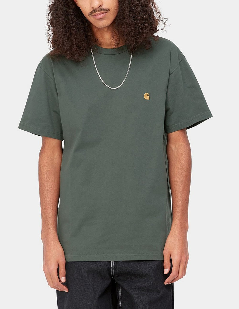Camiseta Carhartt WIP Chase Verde Hombre