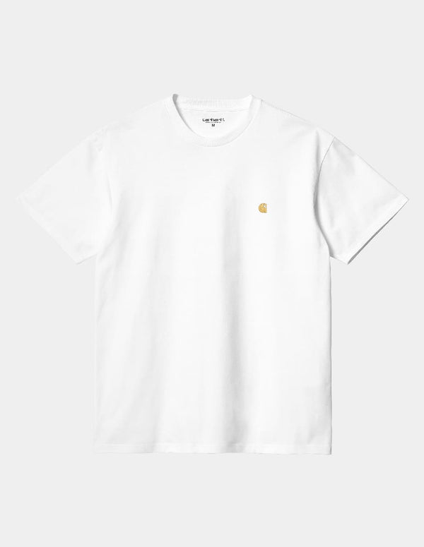 Camiseta Carhartt WIP Chase Blanca Hombre