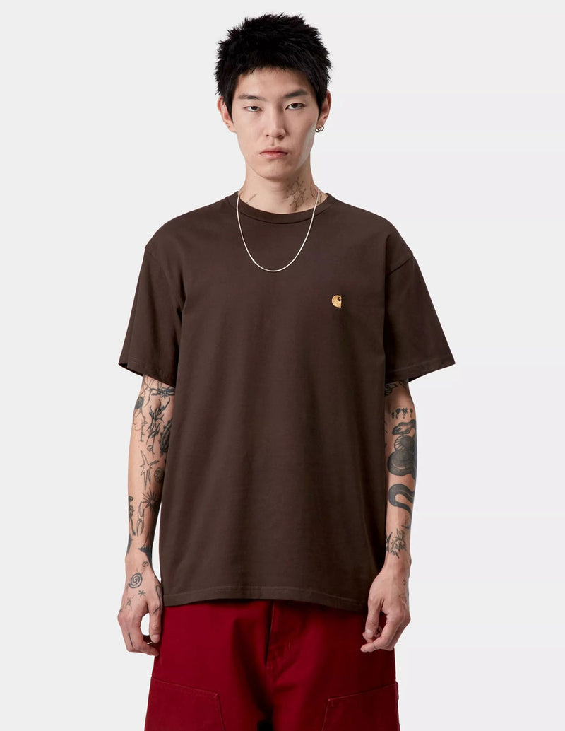 Camiseta Carhartt WIP Chase Marrón Hombre