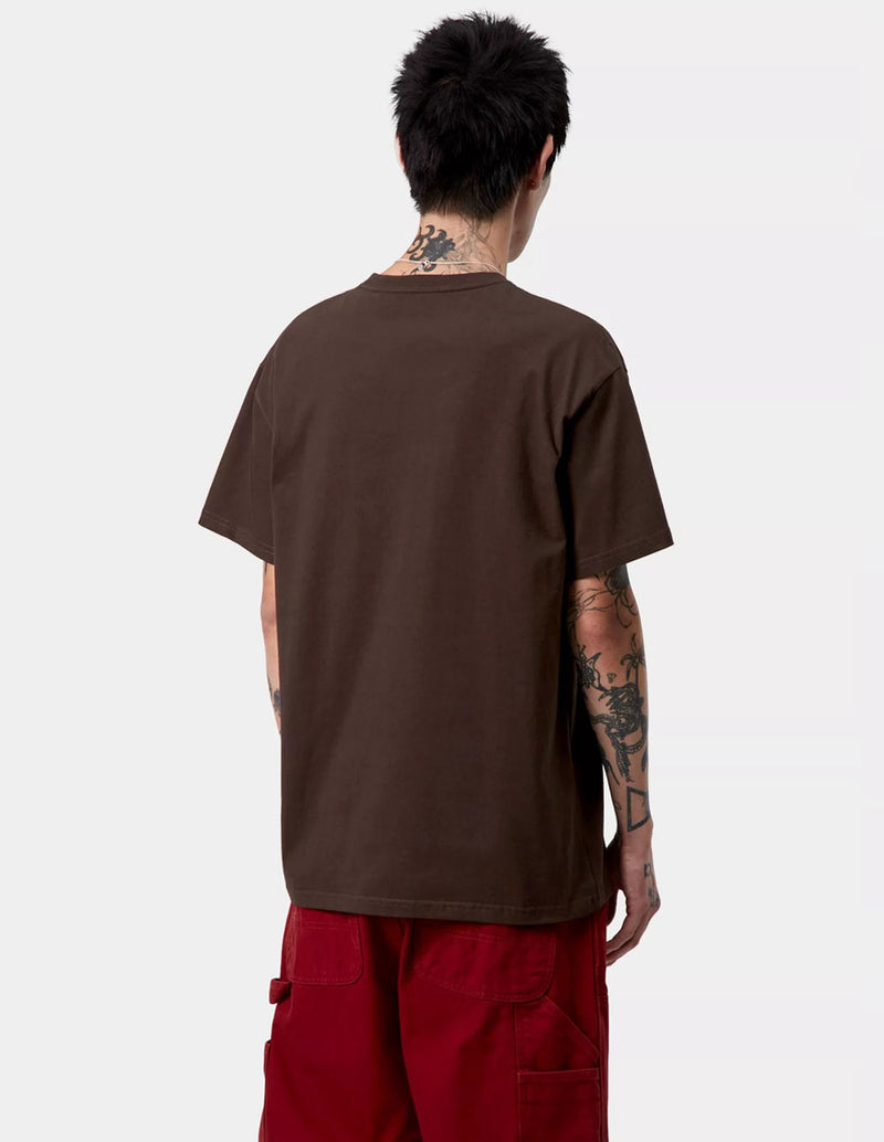 Camiseta Carhartt WIP Chase Marrón Hombre