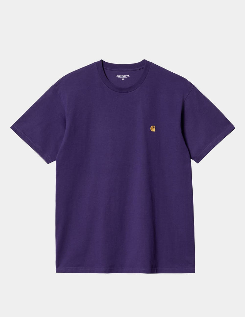 Camiseta Carhartt WIP Chase Morada Hombre