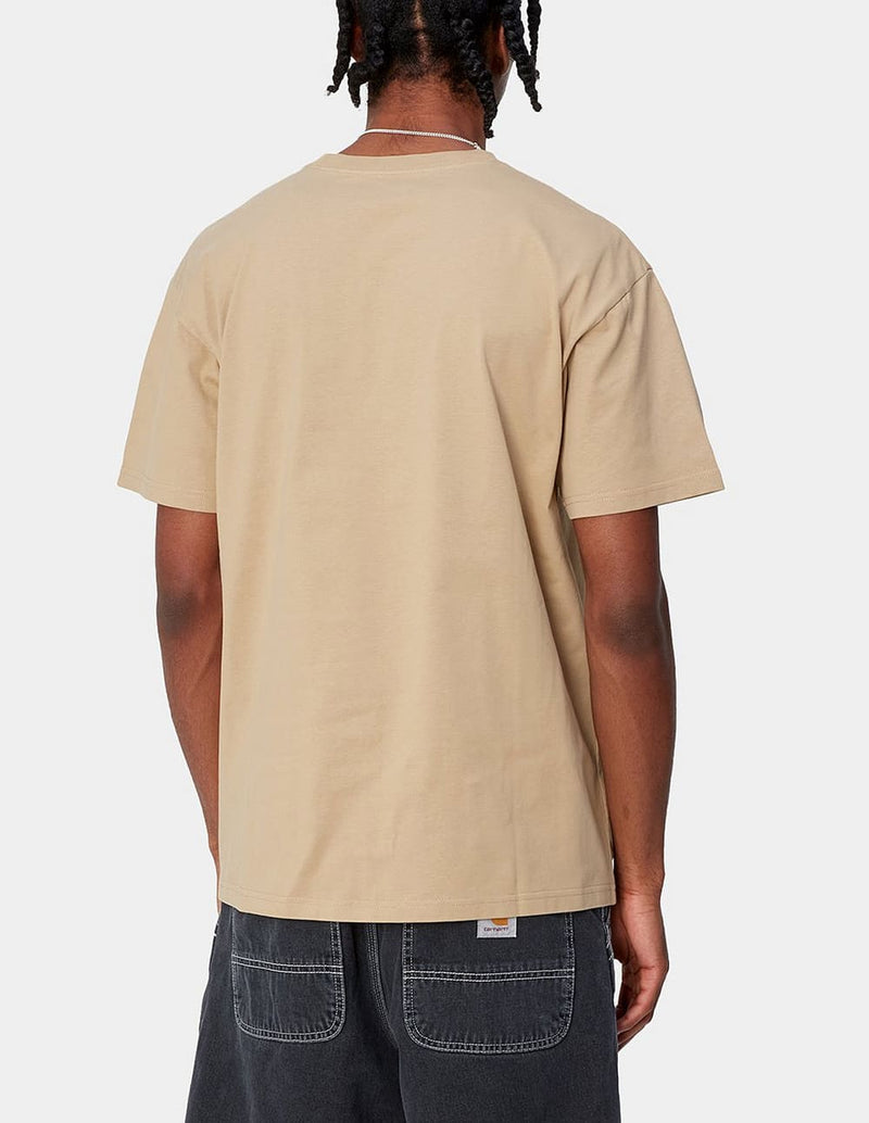 Camiseta Carhartt WIP Chase Beige Hombre