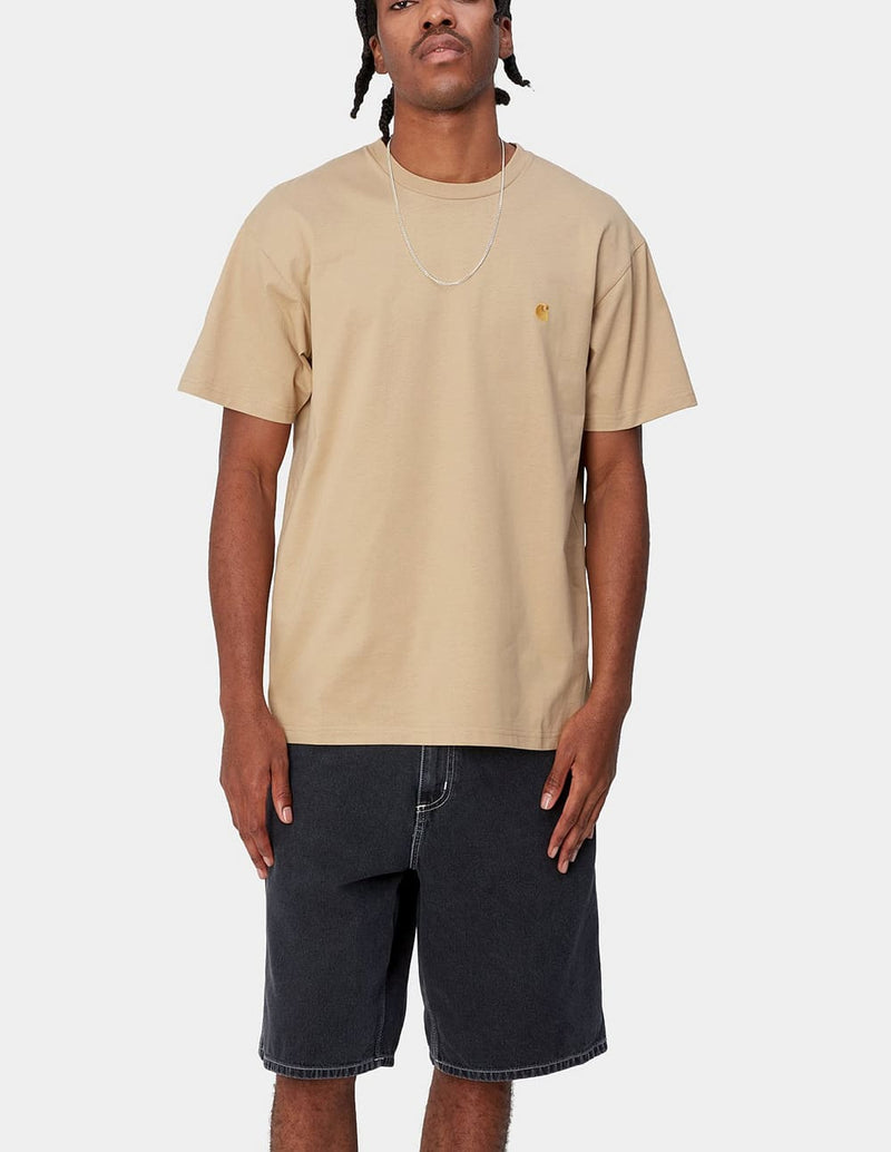 Camiseta Carhartt WIP Chase Beige Hombre