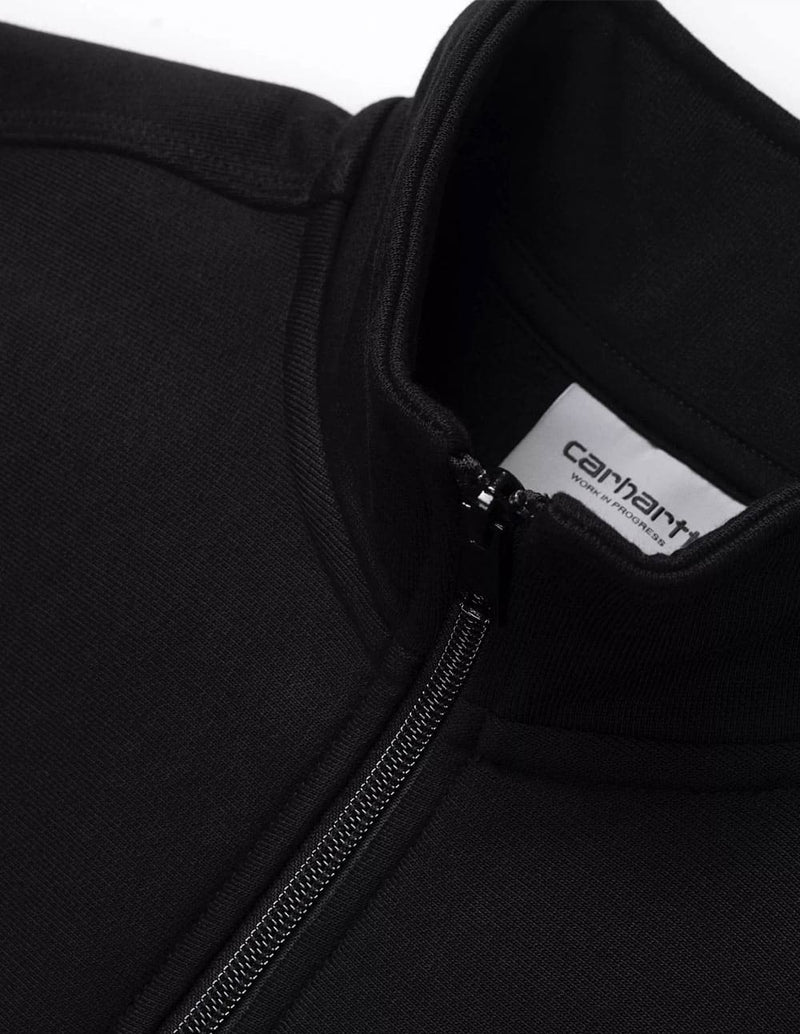 Sudadera Carhartt WIP Half Zip American Script Negra Hombre