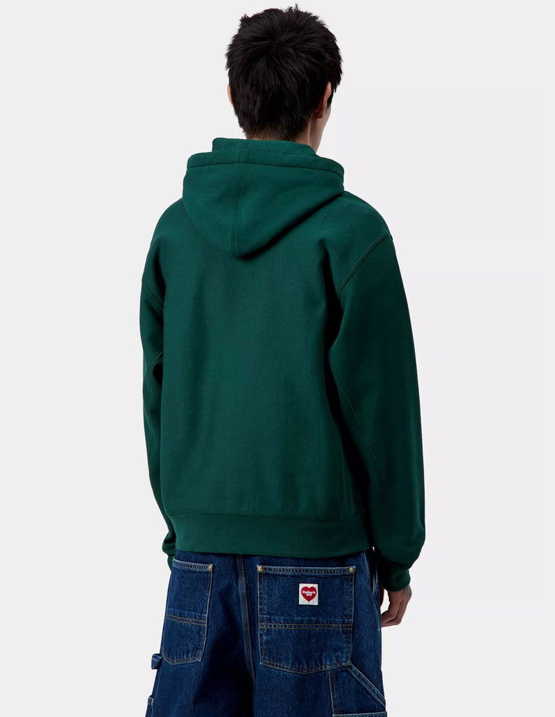 Sudadera con Capucha Carhartt WIP American Script Verde Hombre
