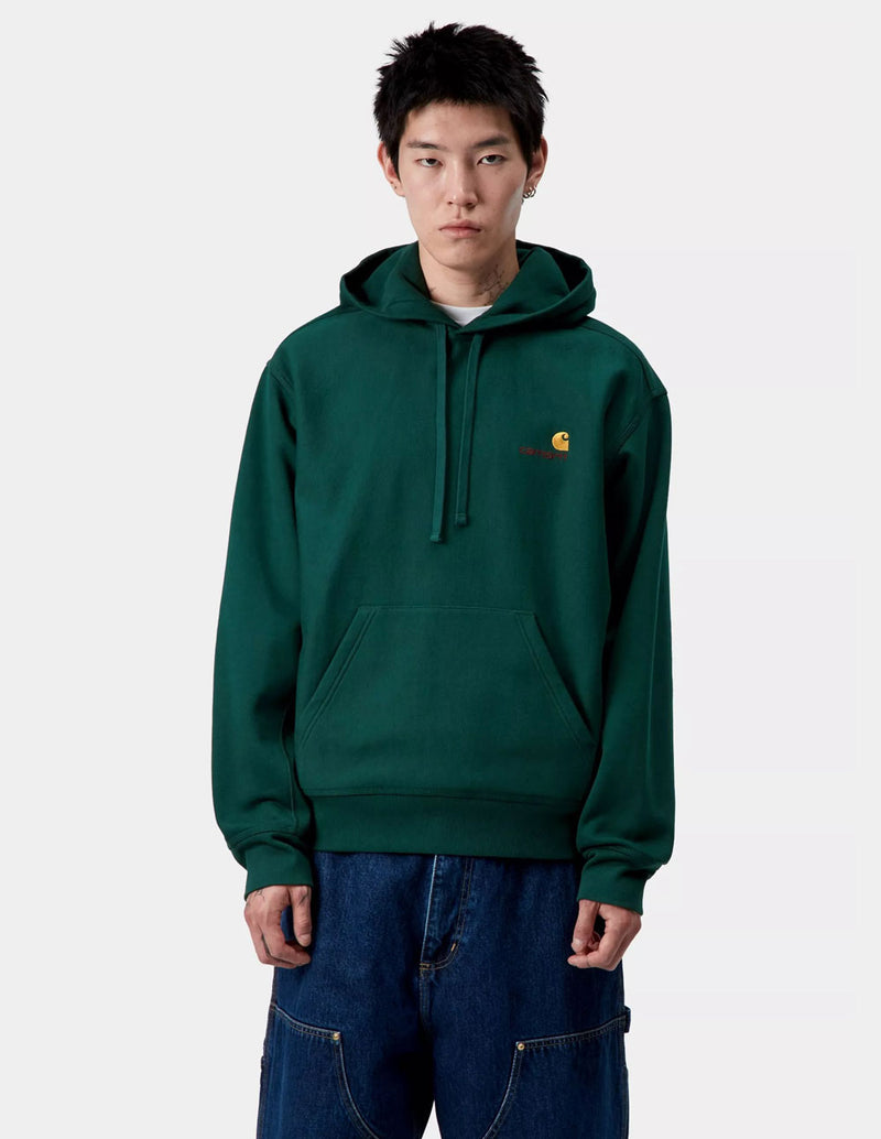 Sudadera con Capucha Carhartt WIP American Script Verde Hombre