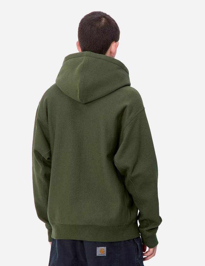 Sudadera con Capucha Carhartt WIP American Script Verde Hombre