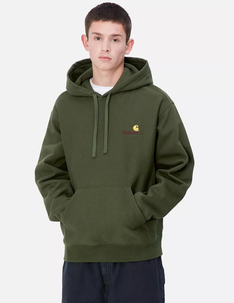 Sudadera con Capucha Carhartt WIP American Script Verde Hombre