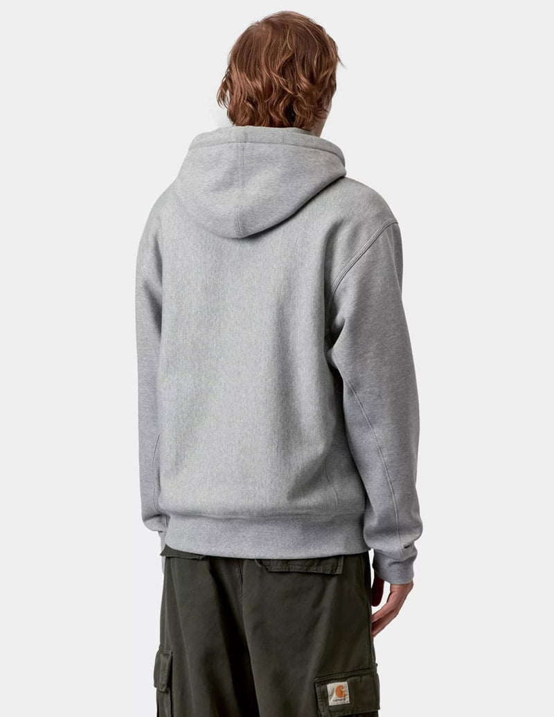 Sudadera con Capucha Carhartt WIP American Script Gris Hombre