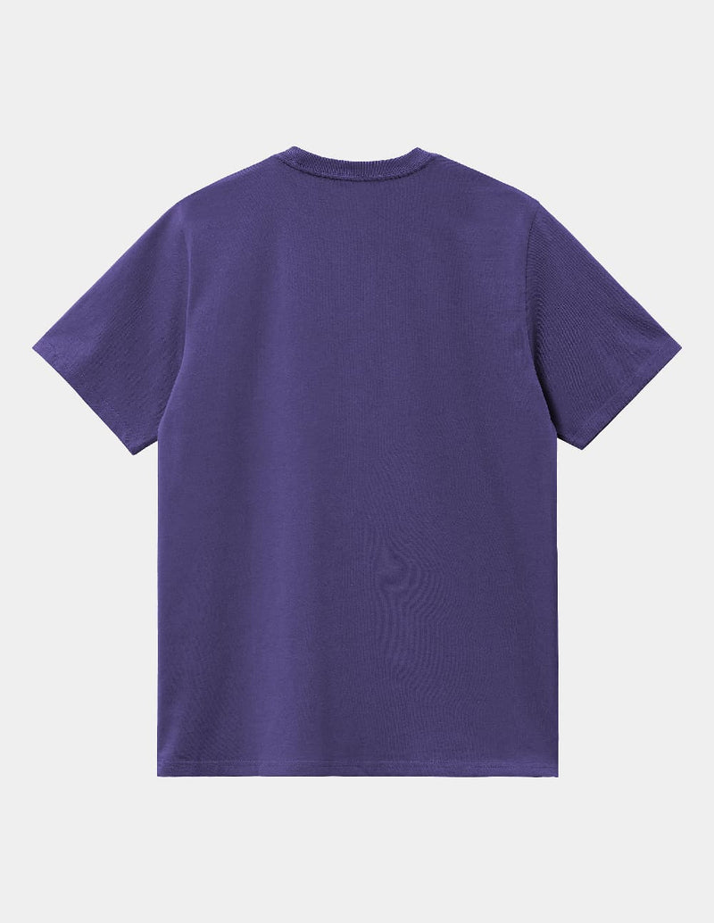 Camiseta Carhartt WIP American Script Morada Hombre