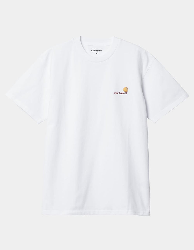 Camiseta Carhartt WIP American Script Blanca Hombre