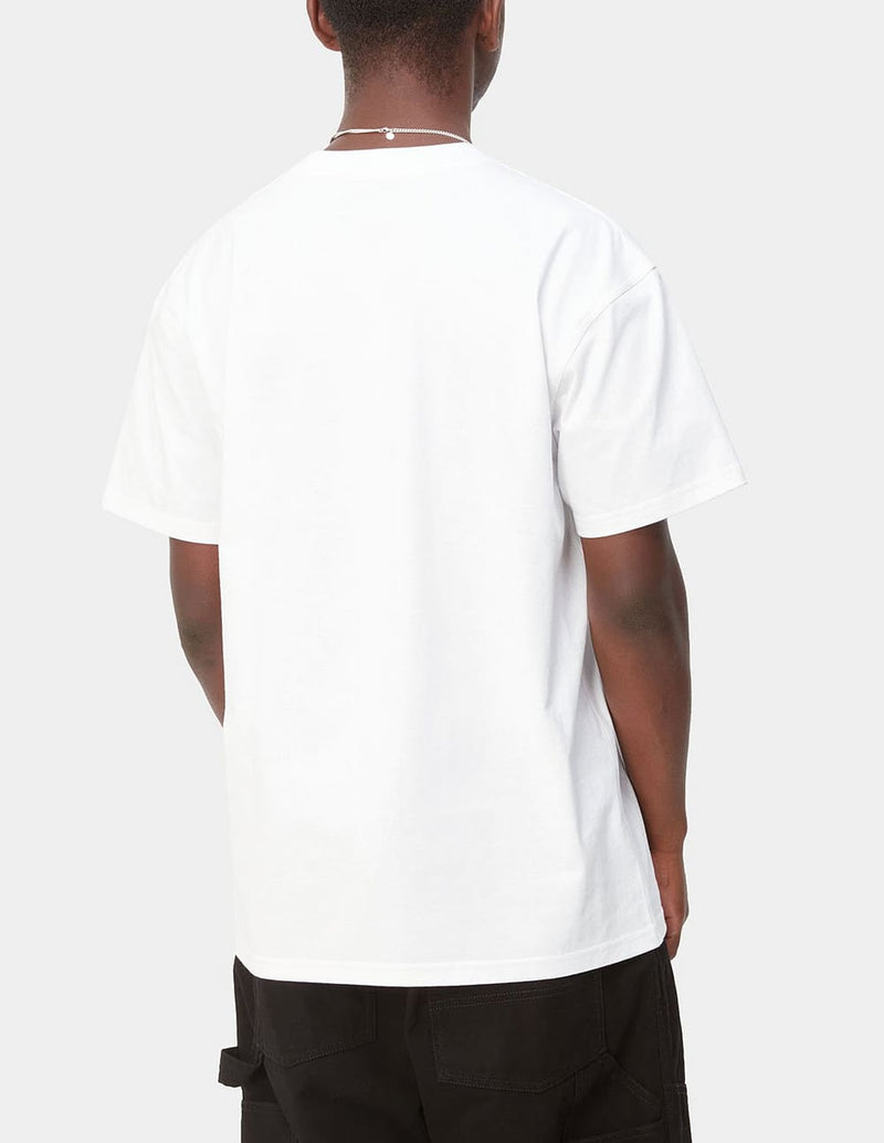 Camiseta Carhartt WIP American Script Blanca Hombre