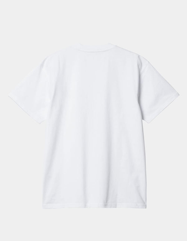 Camiseta Carhartt WIP American Script Blanca Hombre