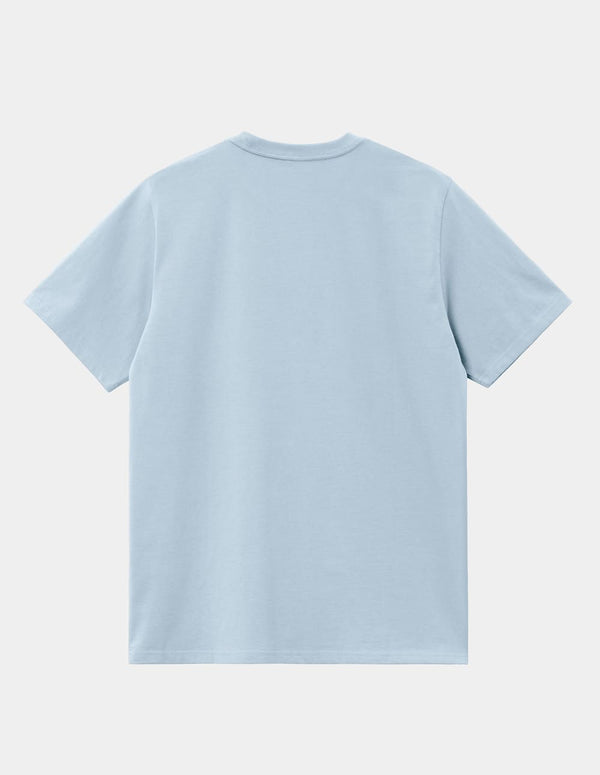 Camiseta Carhartt WIP American Script Azul Hombre