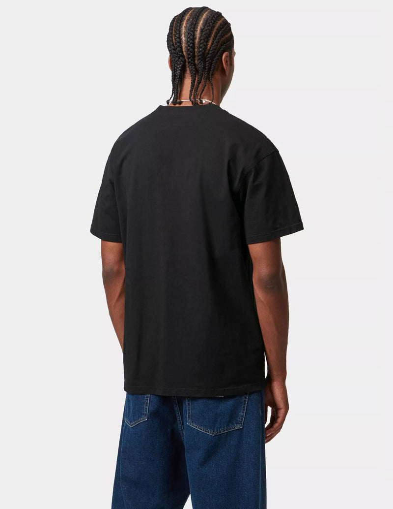 Camiseta Carhartt WIP American Script Negra Hombre