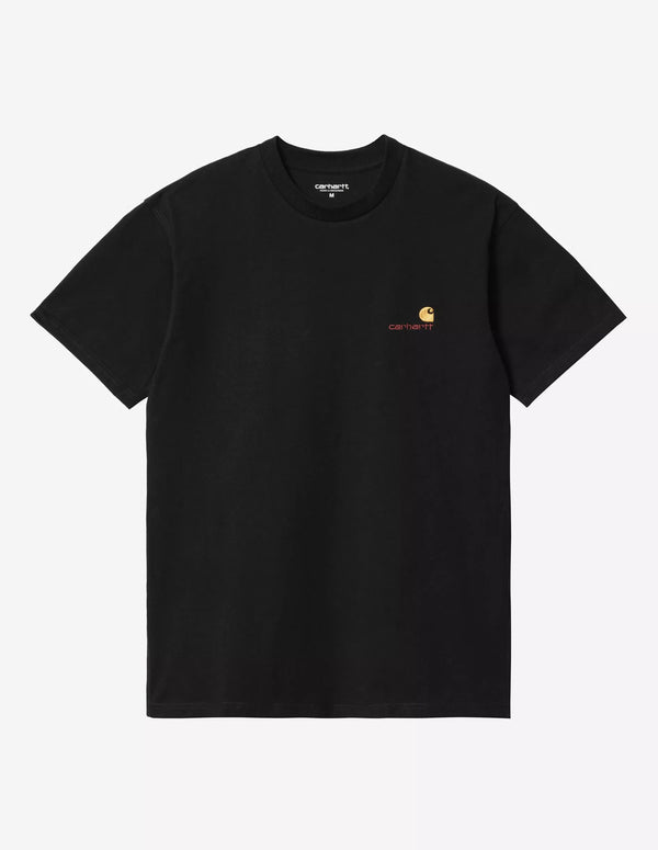 Camiseta Carhartt WIP American Script Negra Hombre