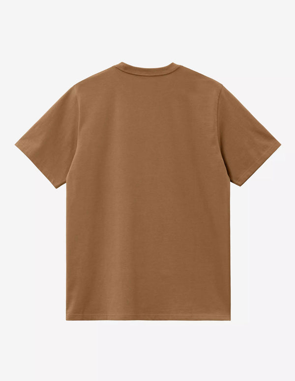 Camiseta Carhartt WIP American Script Marrón Hombre
