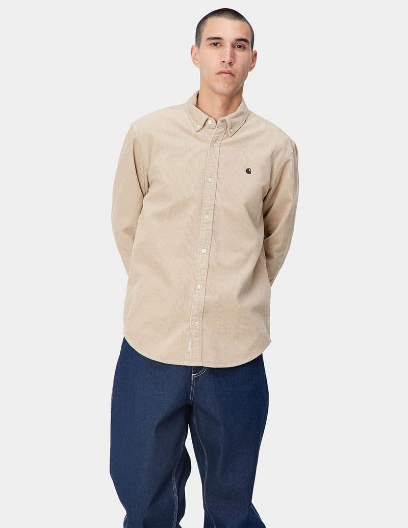 Camisa Carhartt WIP Madison Cord Beige Hombre