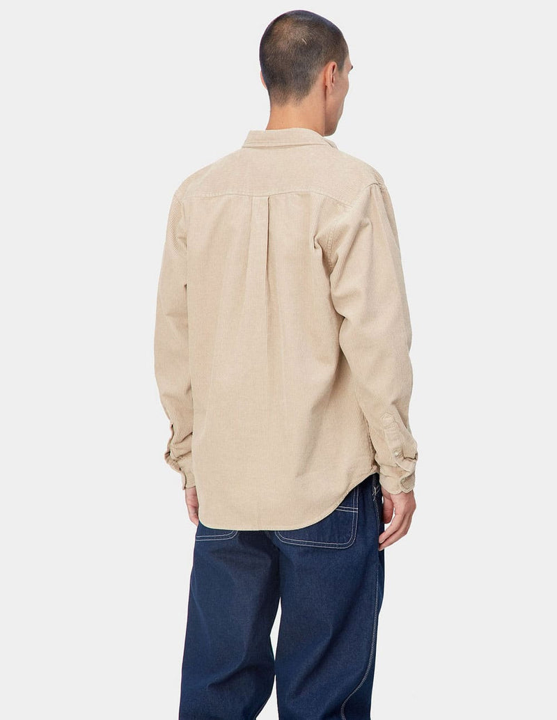 Camisa Carhartt WIP Madison Cord Beige Hombre