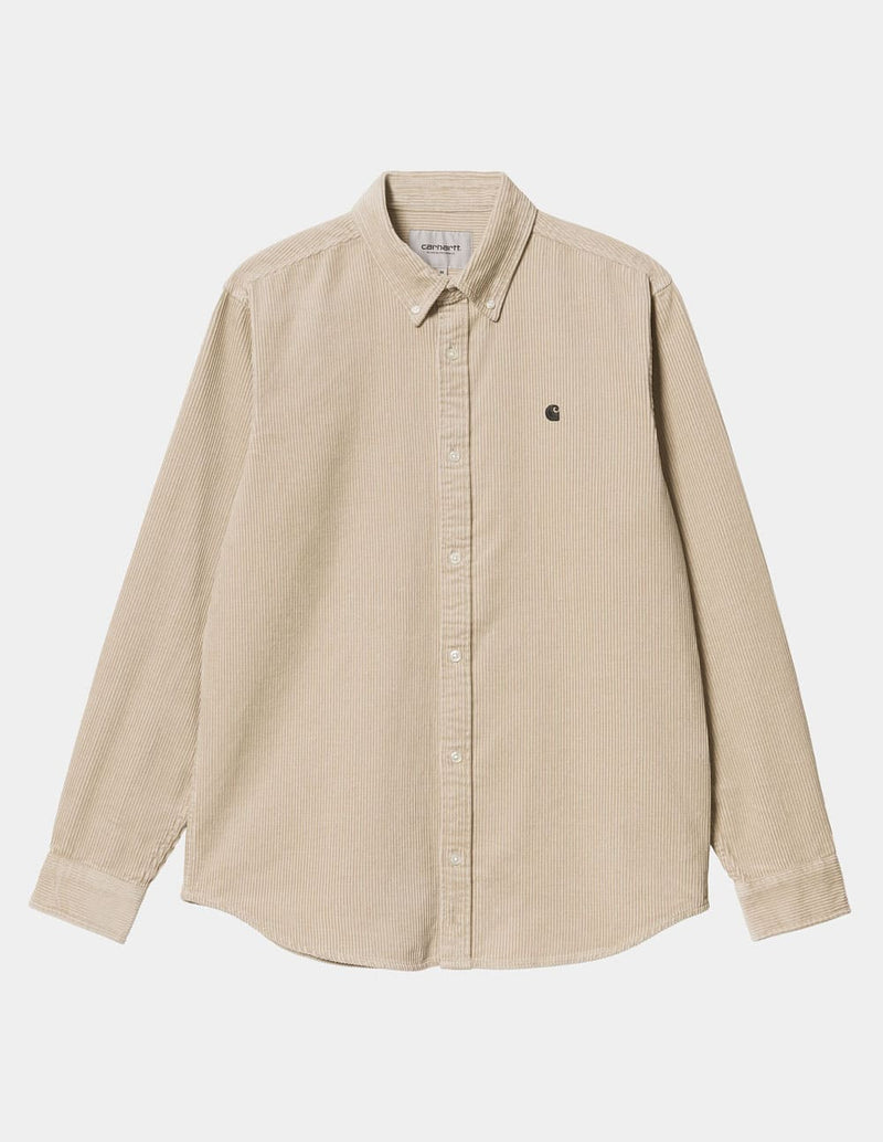 Camisa Carhartt WIP Madison Cord Beige Hombre