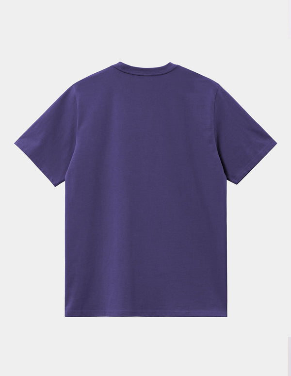 Camiseta Carhartt WIP Pocket Morada Hombre