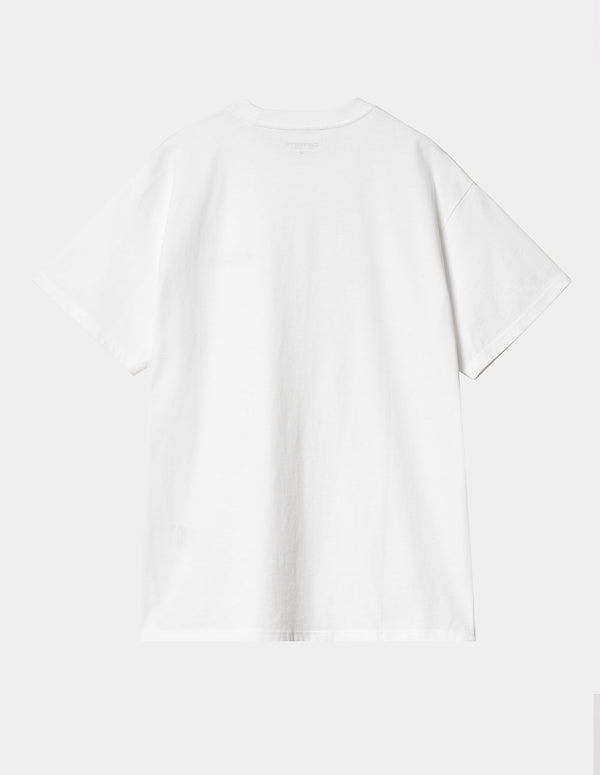 Camiseta Carhartt WIP Script Embroidery Blanca Hombre