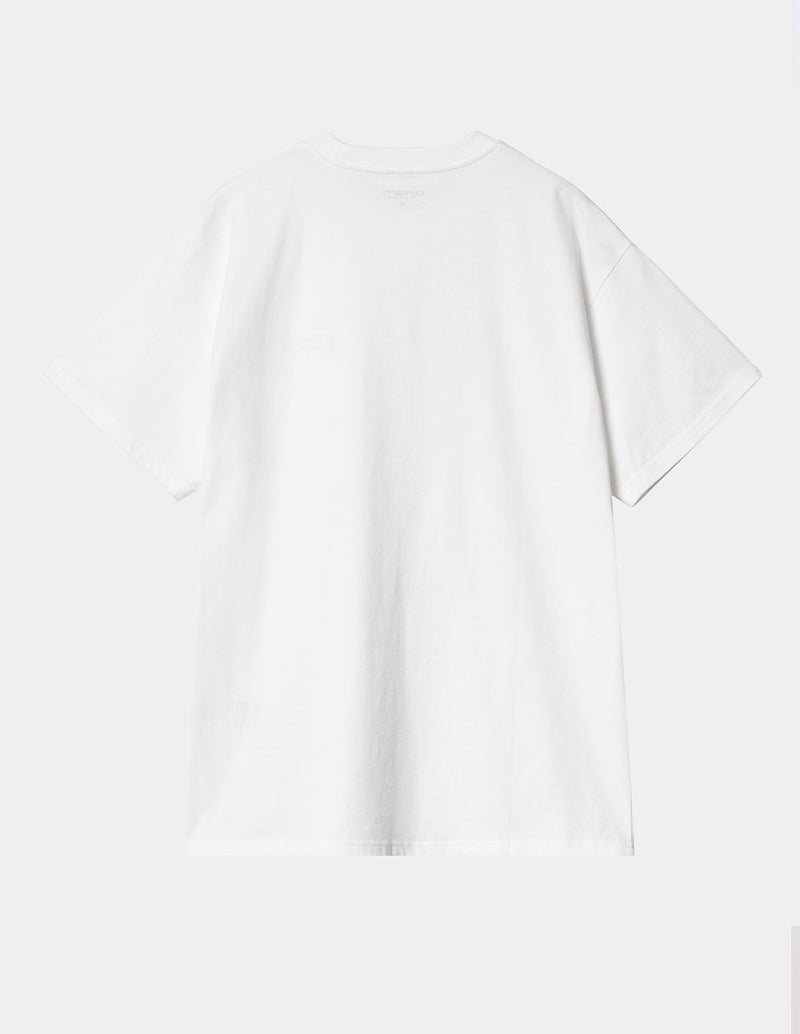 Camiseta Carhartt WIP Script Embroidery Blanca Hombre