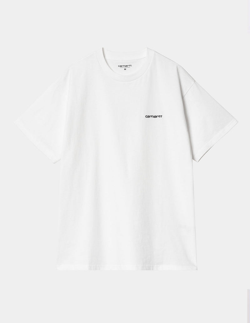 Camiseta Carhartt WIP Script Embroidery Blanca Hombre