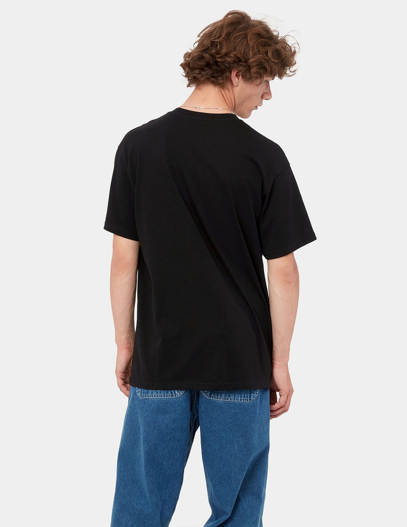 Camiseta Carhartt WIP Script Embroidery Negra Hombre