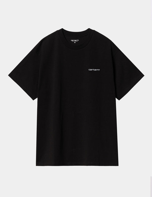 Camiseta Carhartt WIP Script Embroidery Negra Hombre