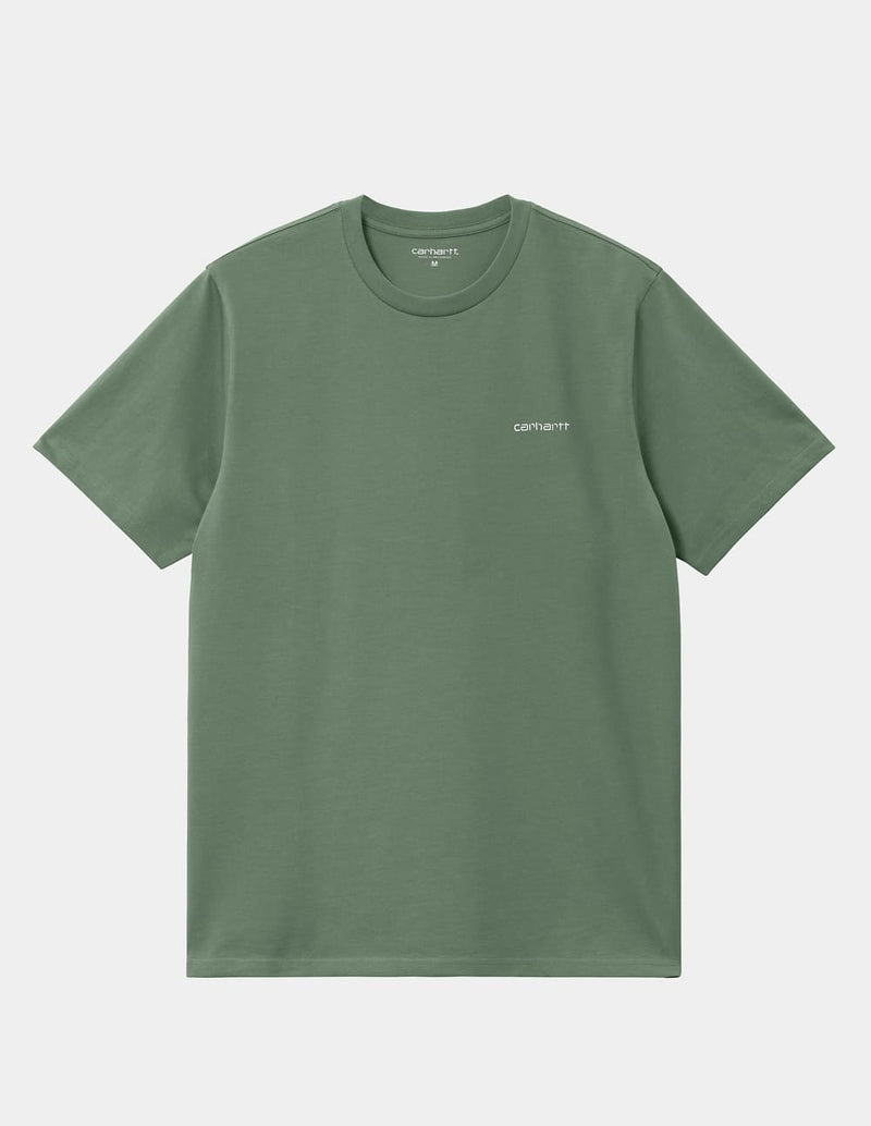 Camiseta Carhartt WIP Script Embroidery Verde Hombre