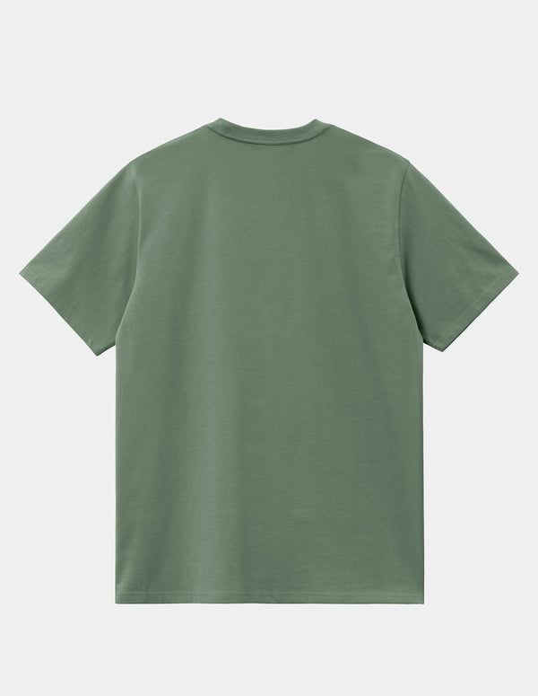Camiseta Carhartt WIP Script Embroidery Verde Hombre