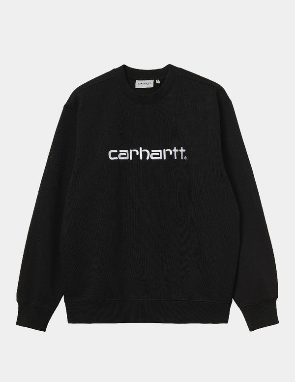 Sudadera Carhartt WIP con Logo Negra Hombre