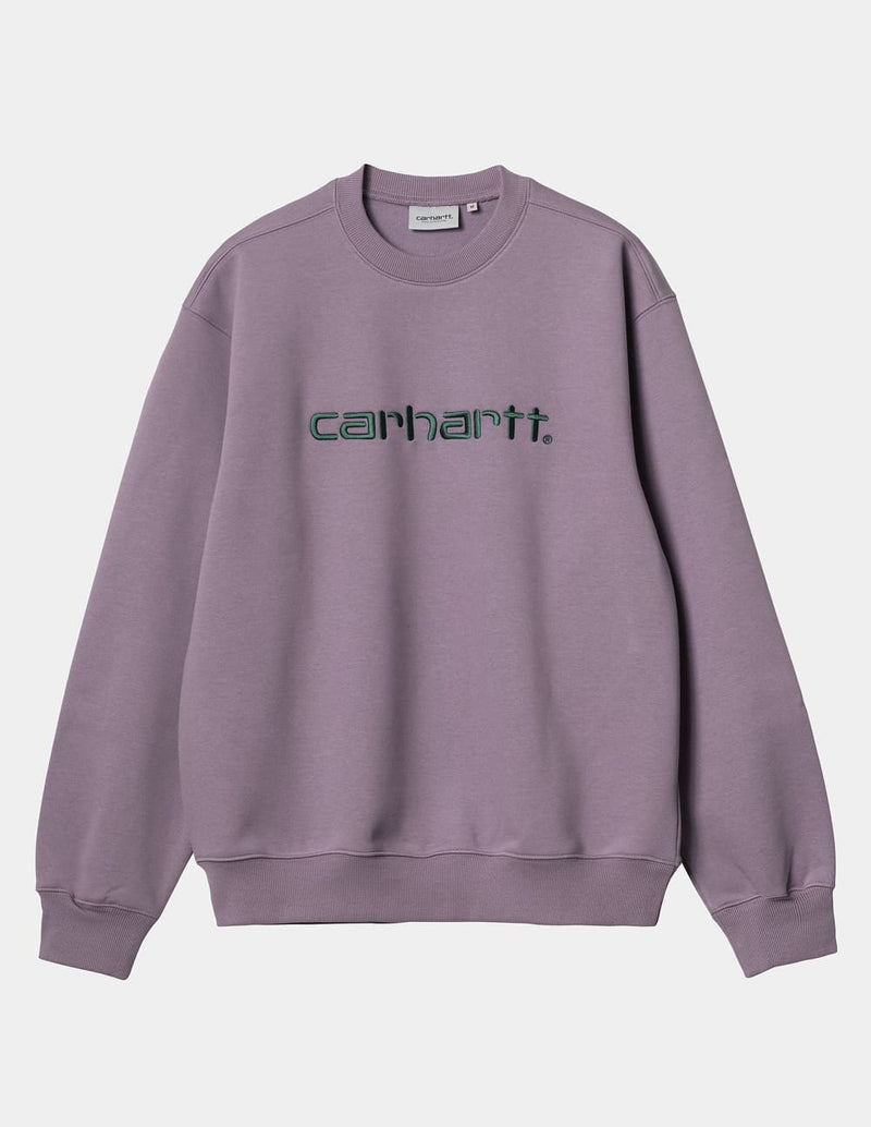 Sudadera Carhartt WIP con Logo Morada Hombre