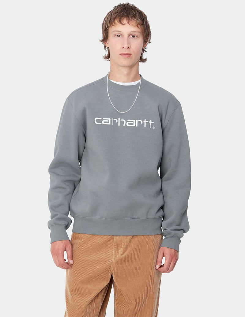 Sudadera Carhartt WIP con Logo Gris Hombre